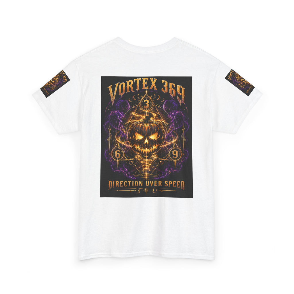 Vortex 369 Direction Over Speed Pumpkin Graphic Tee