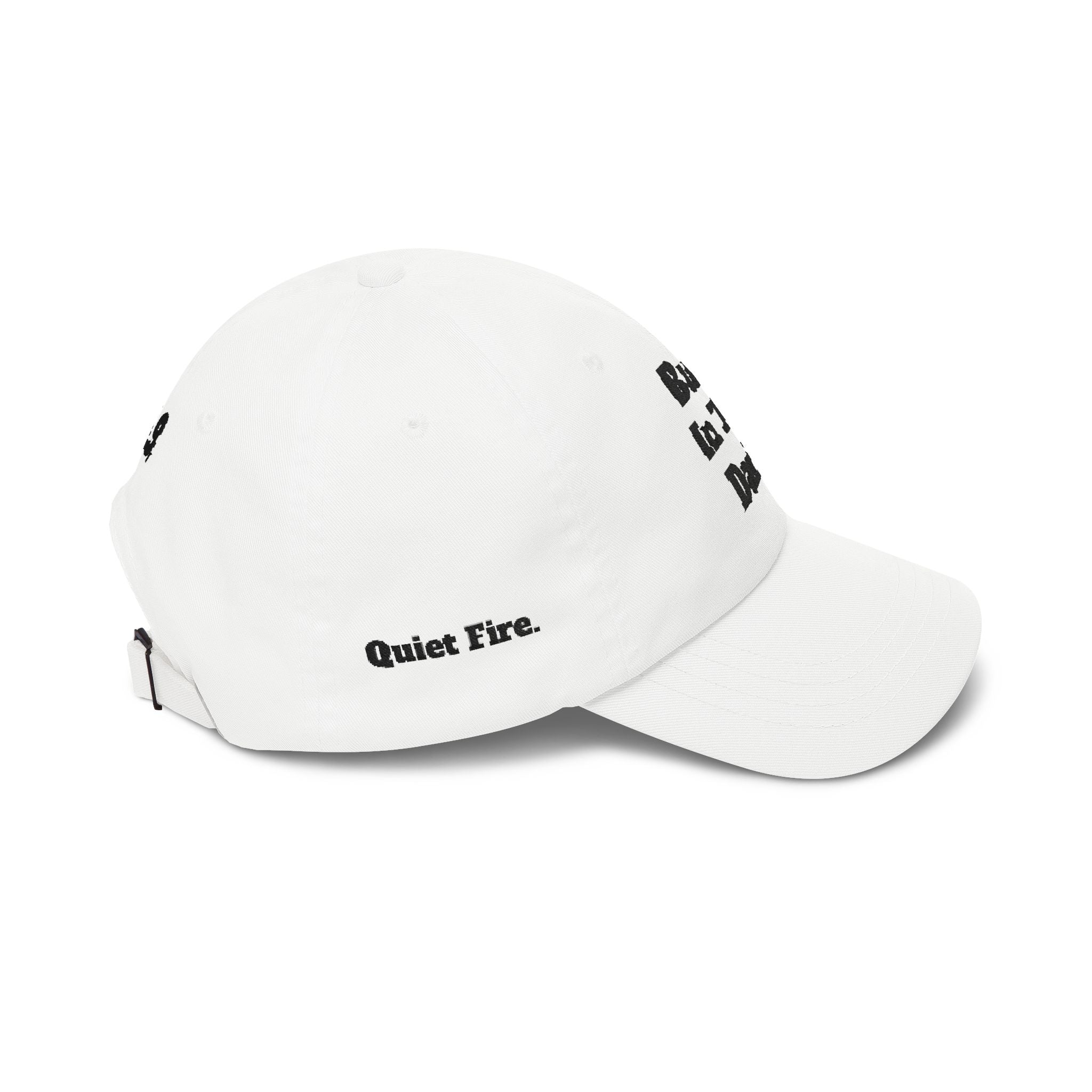 Built In The Dark Dad Cap — Embroidered White Baseball Hat (3.6.9. Accent)
