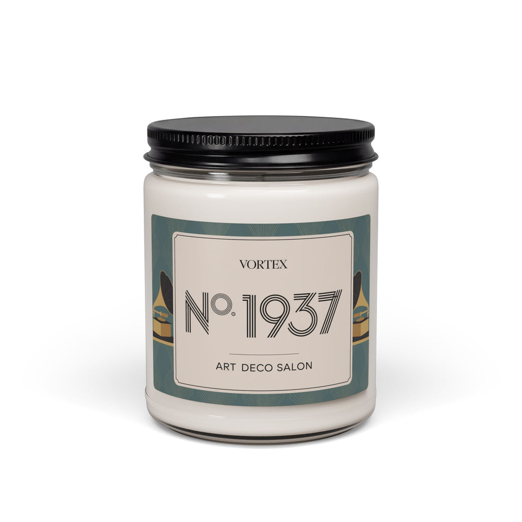 Art Deco 1937 VORTEX Soy Candle, Cognac Rose Oud 9oz | Luxury Home Fragrance