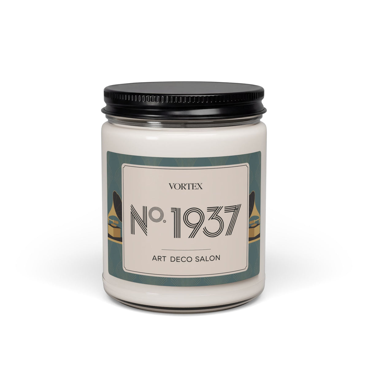 Art Deco 1937 VORTEX Soy Candle, Cognac Rose Oud 9oz | Luxury Home Fragrance