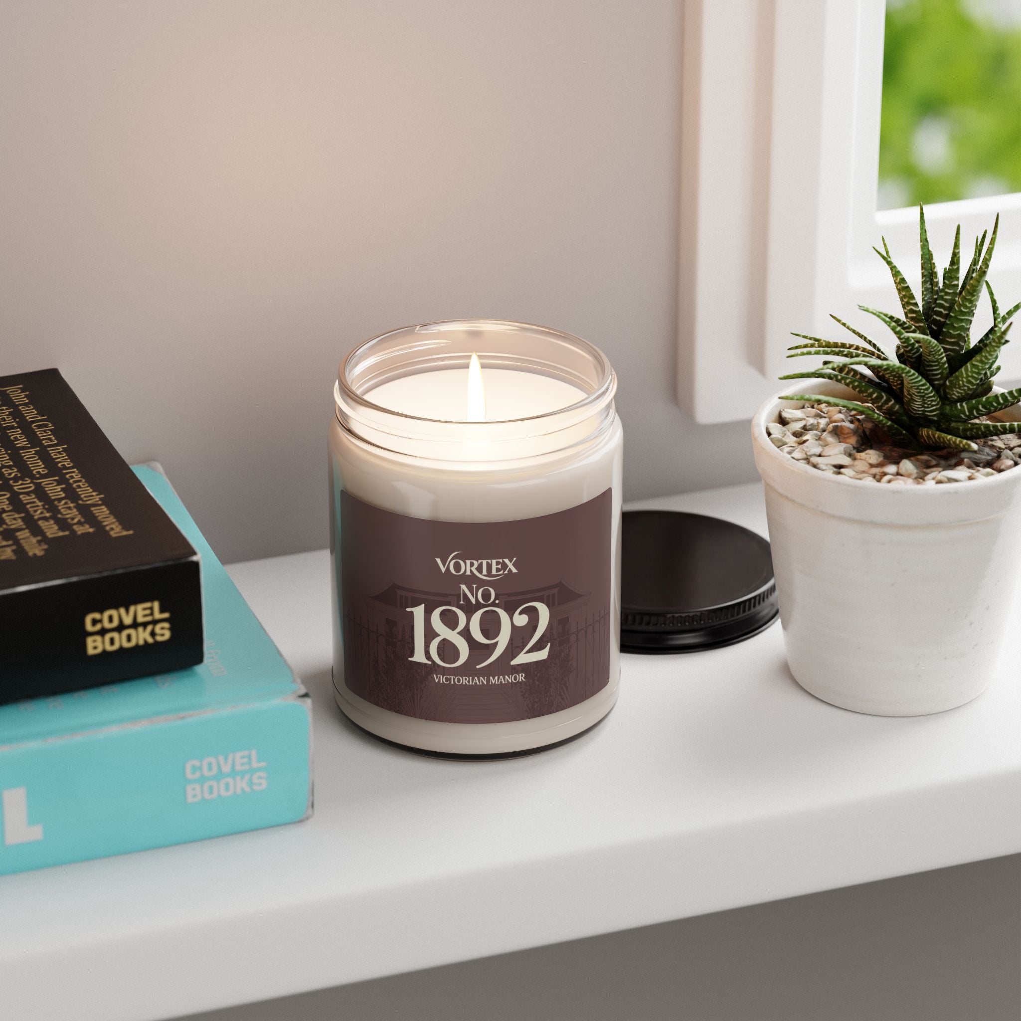 Victorian Manor Romance Candle | Soy Candle 9oz, English Rose & Mahogany
