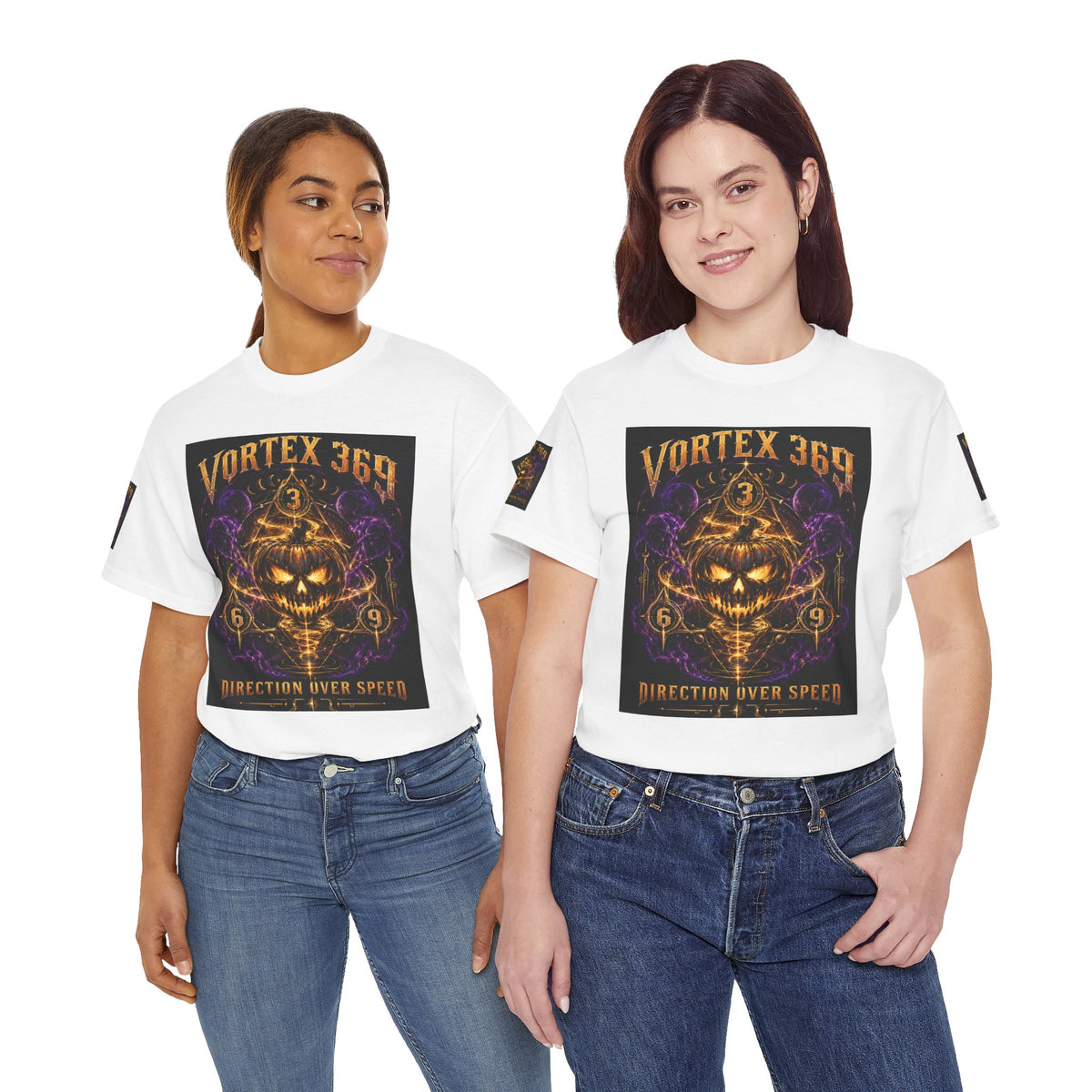 Vortex 369 Direction Over Speed Pumpkin Graphic Tee