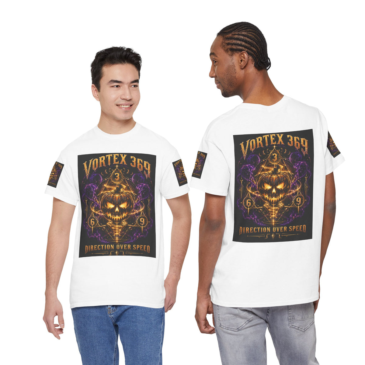 Vortex 369 Direction Over Speed Pumpkin Graphic Tee