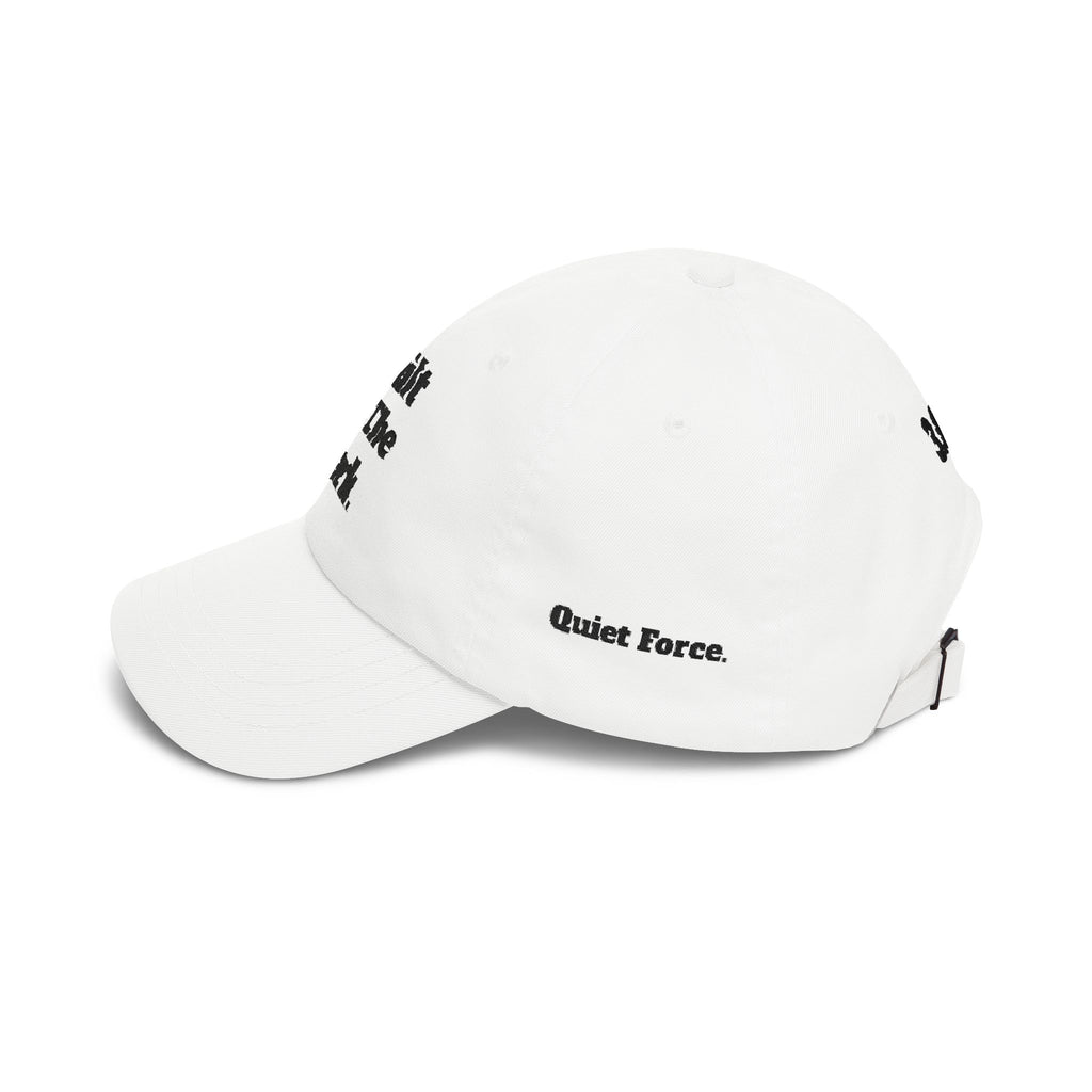 Built In The Dark Dad Cap — Embroidered White Baseball Hat (3.6.9. Accent)