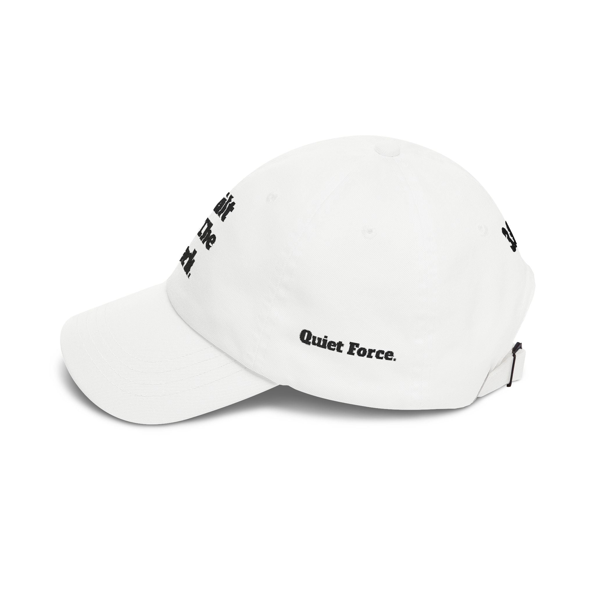 Built In The Dark Dad Cap — Embroidered White Baseball Hat (3.6.9. Accent)