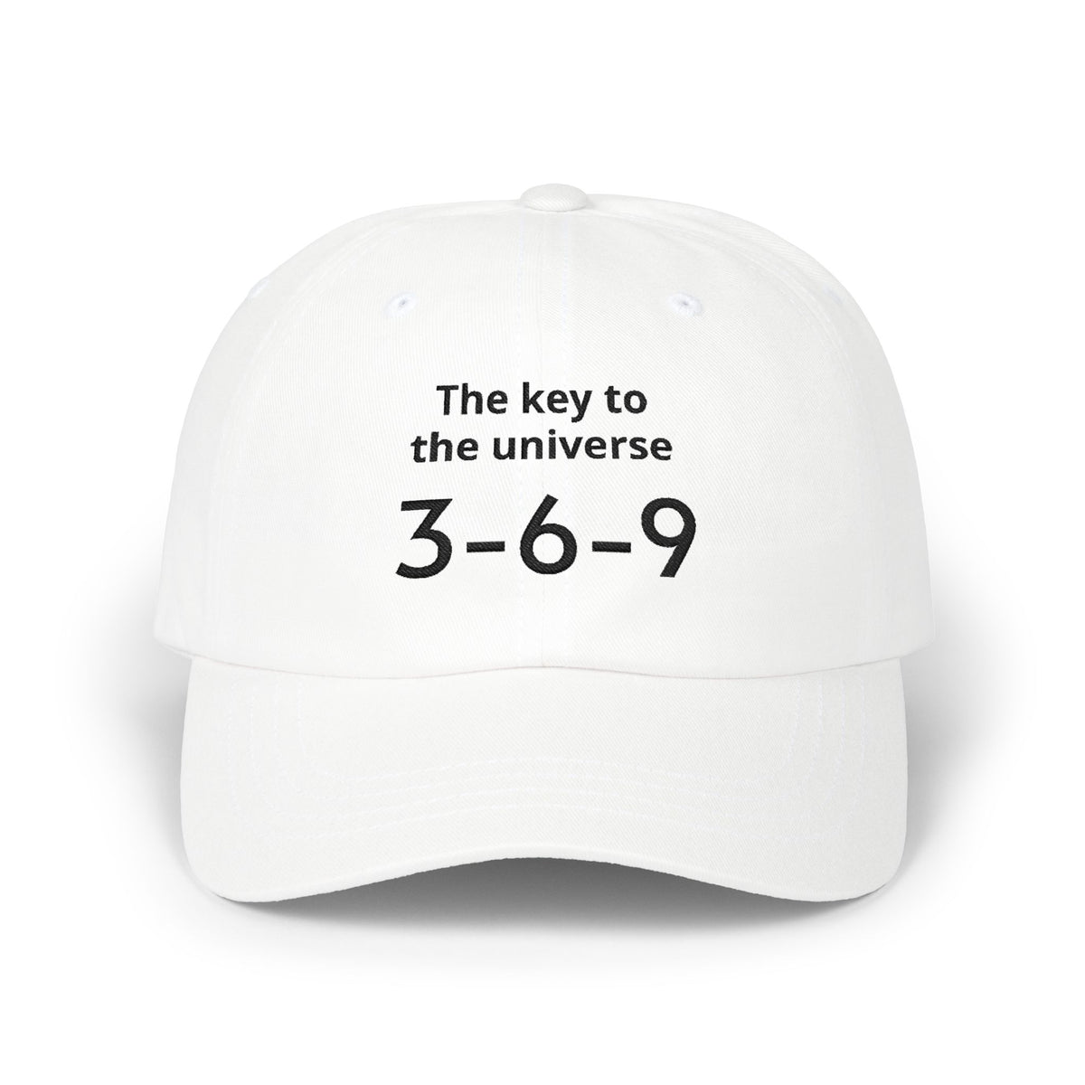 Dad Cap — "The Key to the Universe 3-6-9" Embroidered Cotton Hat