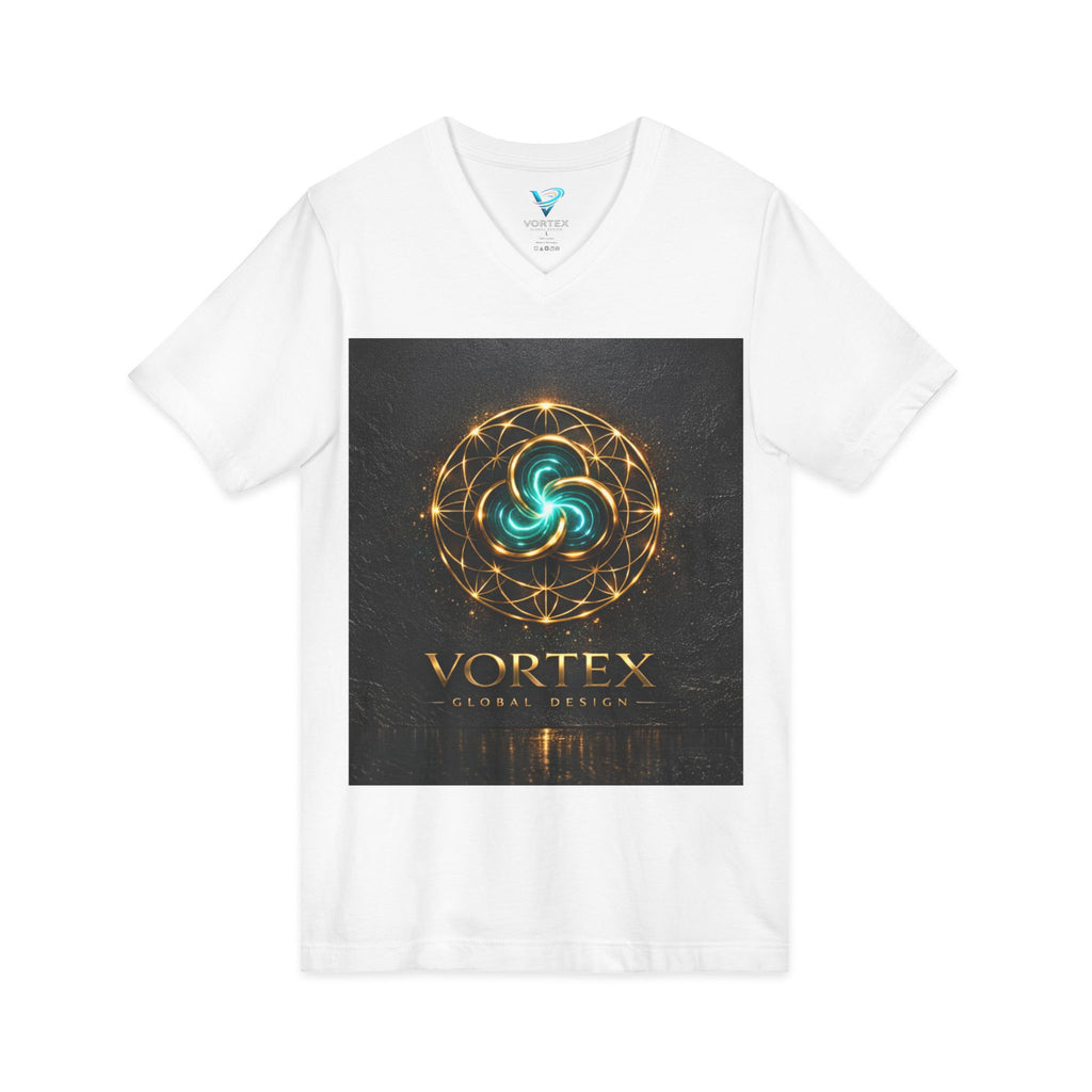 Vortex Global Design Sacred Geometry Logo V-Neck T-Shirt
